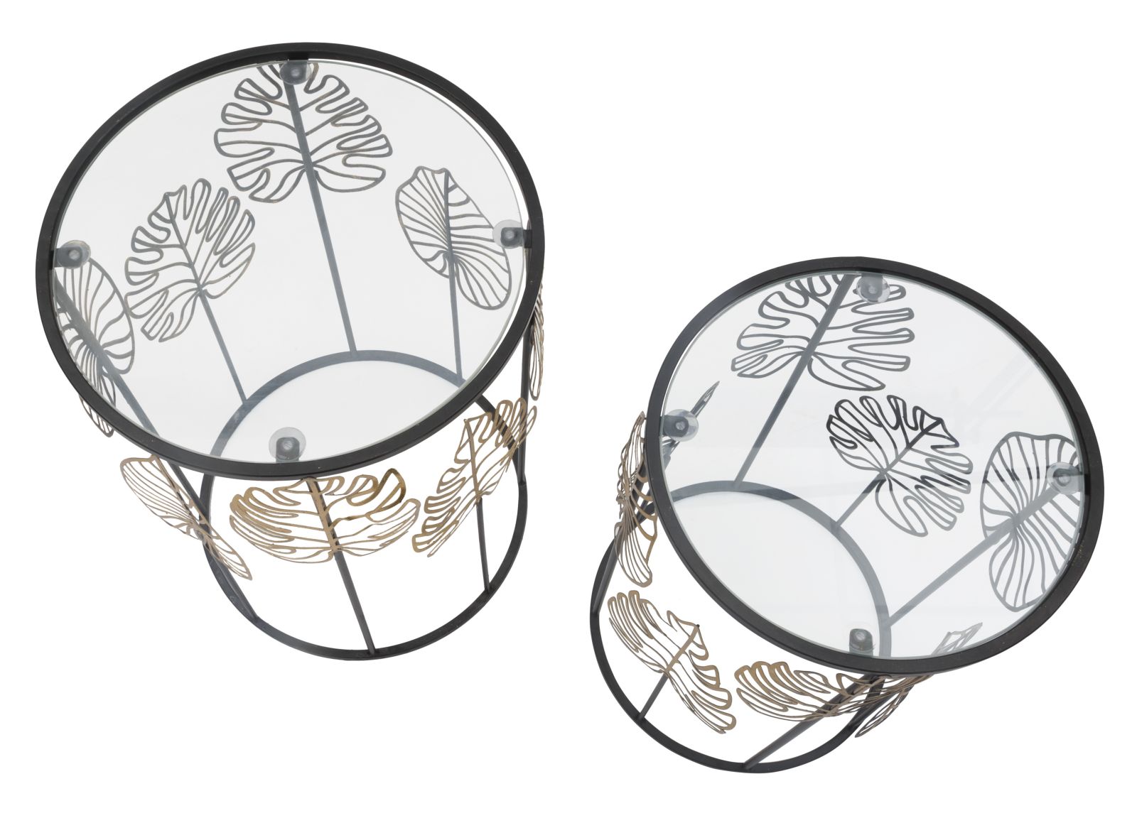 Foglie Glam Coppia Asztal Ø 38x55-33x50 cm Foglie Glam Coppia Asztal Ø 38x55-33x50 cm