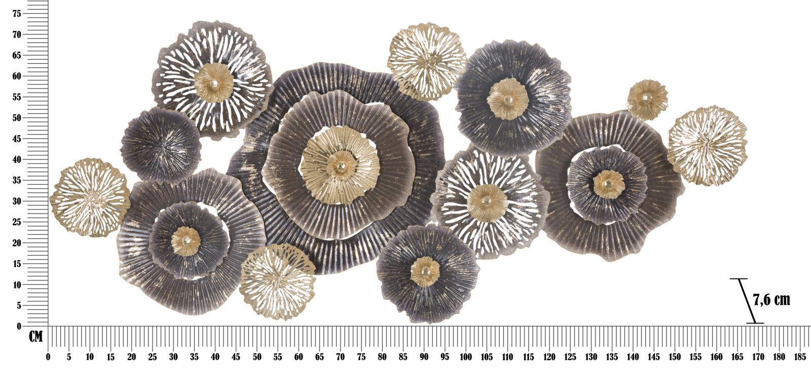 Vas Fali Panel Barna -A- 167,6x7,6x73,5 cm