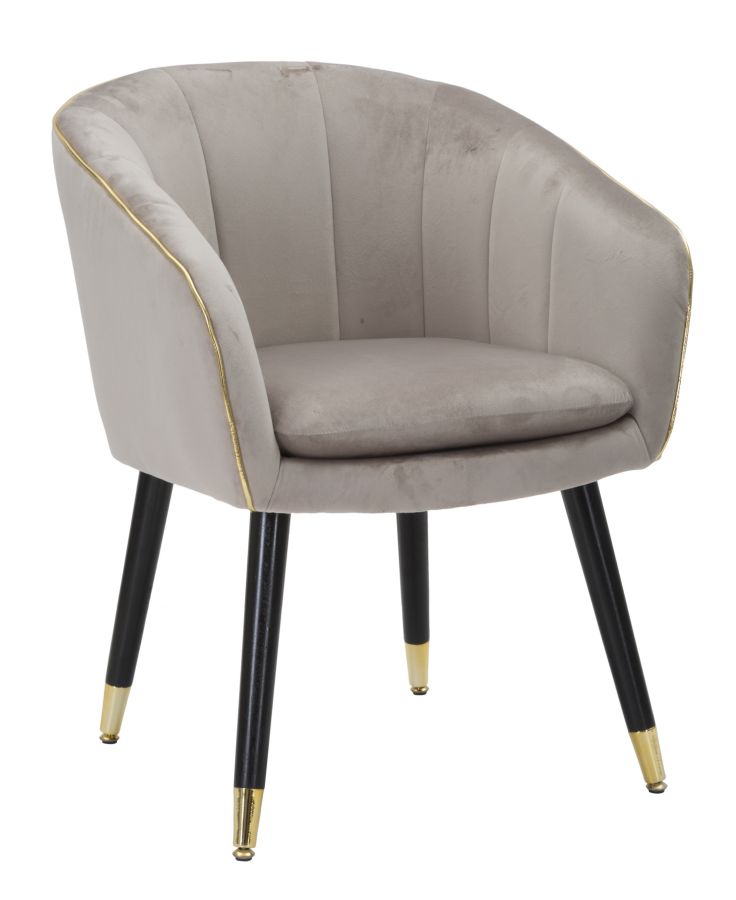 Paris szürke/arany karosszék 62x58x78 cm Parmchair Paris Szürke/Arany 62x58x78 cm