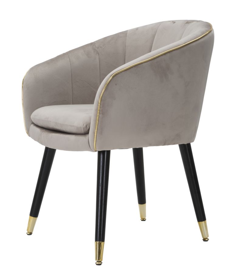 Paris szürke/arany karosszék 62x58x78 cm Parmchair Paris Szürke/Arany 62x58x78 cm