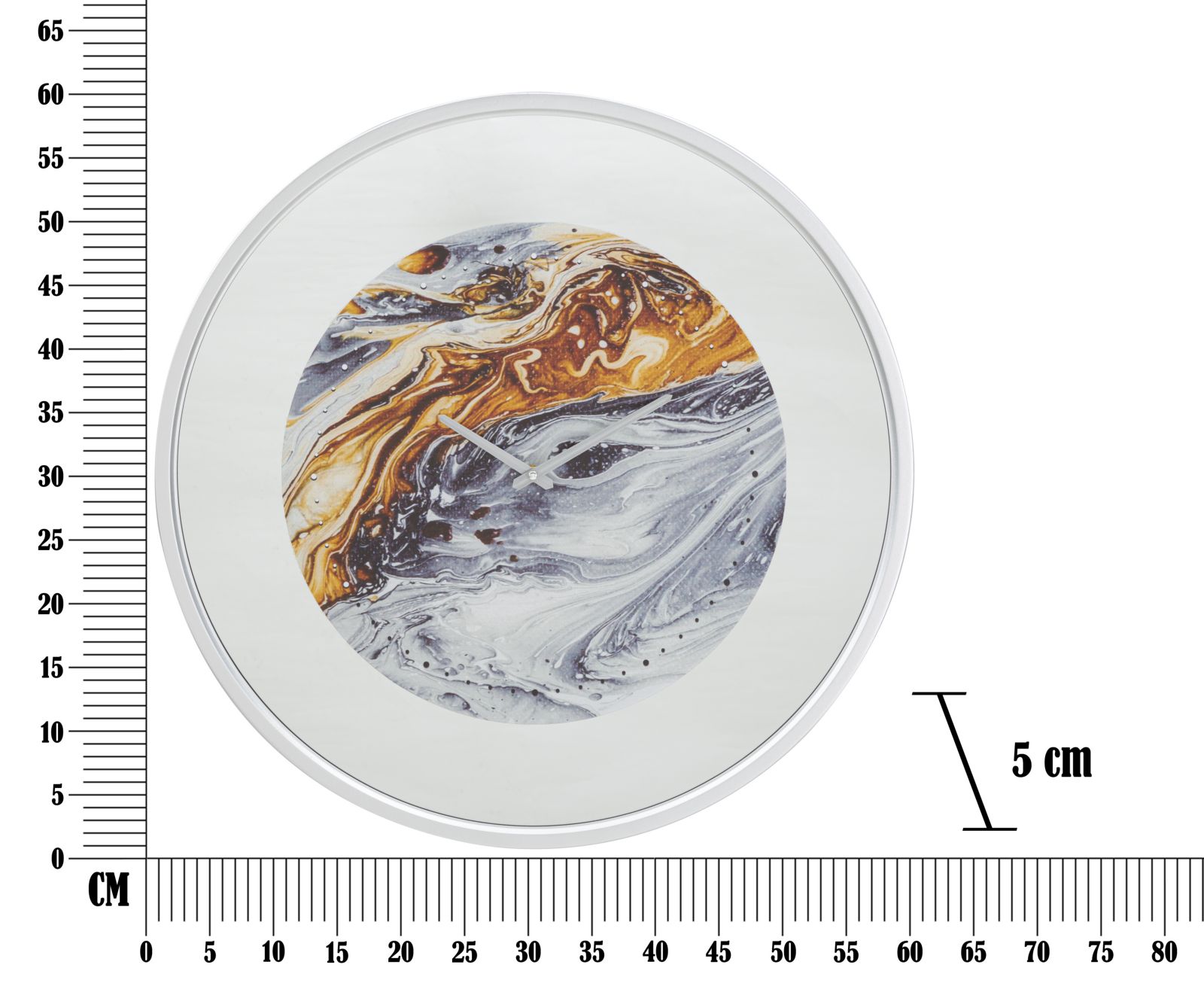 Falóra Tükör Szürke Ø 60x5 cm