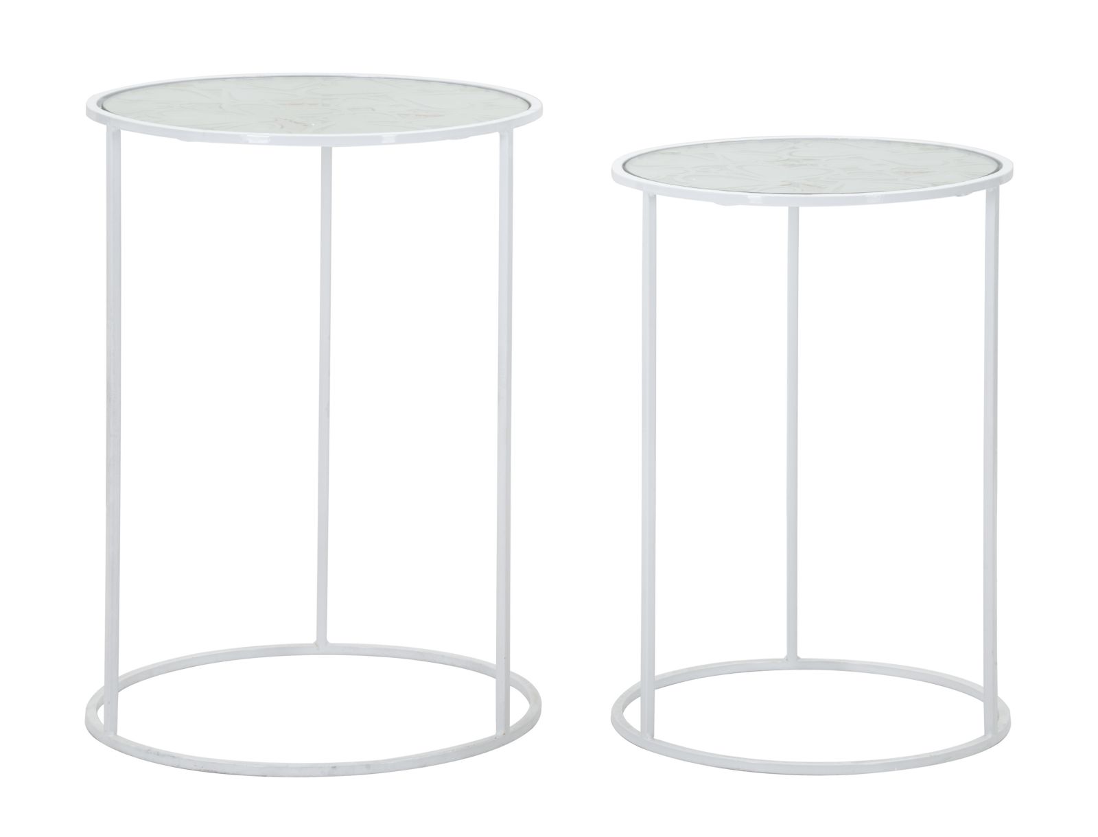 Asztal Fehér Szívek Coppia Ø 43x60-38x55 cm Asztal Fehér Szívek Coppia Ø 43x60-38x55 cm