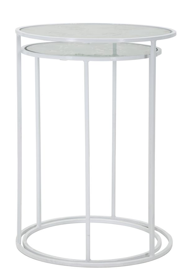 Asztal Fehér Szívek Coppia Ø 43x60-38x55 cm Asztal Fehér Szívek Coppia Ø 43x60-38x55 cm