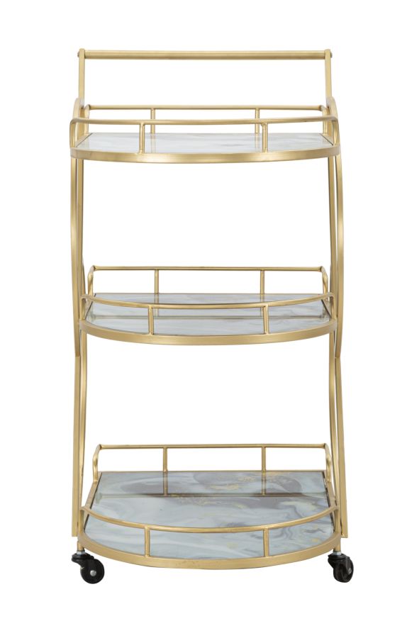 Tolókocsi Márványüveg Keverék Cm71x45,5x84,5 cm Tolókocsi Márványüveg Keverék Cm71x45,5x84,5 cm