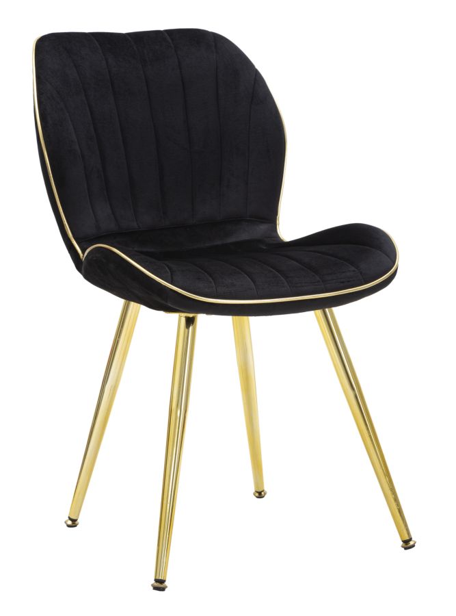 Paris szék Space Fekete/arany Szett 2 db 46x58x77 cm Paris Szék Space Fekete/Arany Szett 2 Db 46x58x77 cm