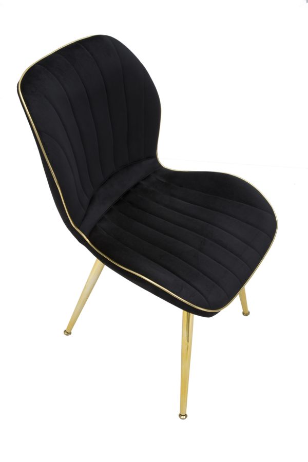 Paris szék Space Fekete/arany Szett 2 db 46x58x77 cm Paris Szék Space Fekete/Arany Szett 2 Db 46x58x77 cm