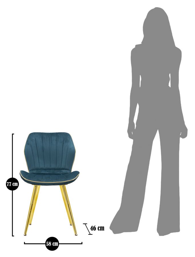 Paris szék Space Tail/arany 2 db 46x58x77 cm Paris Szék Space Tail/Arany 2 Db 46x58x77 cm