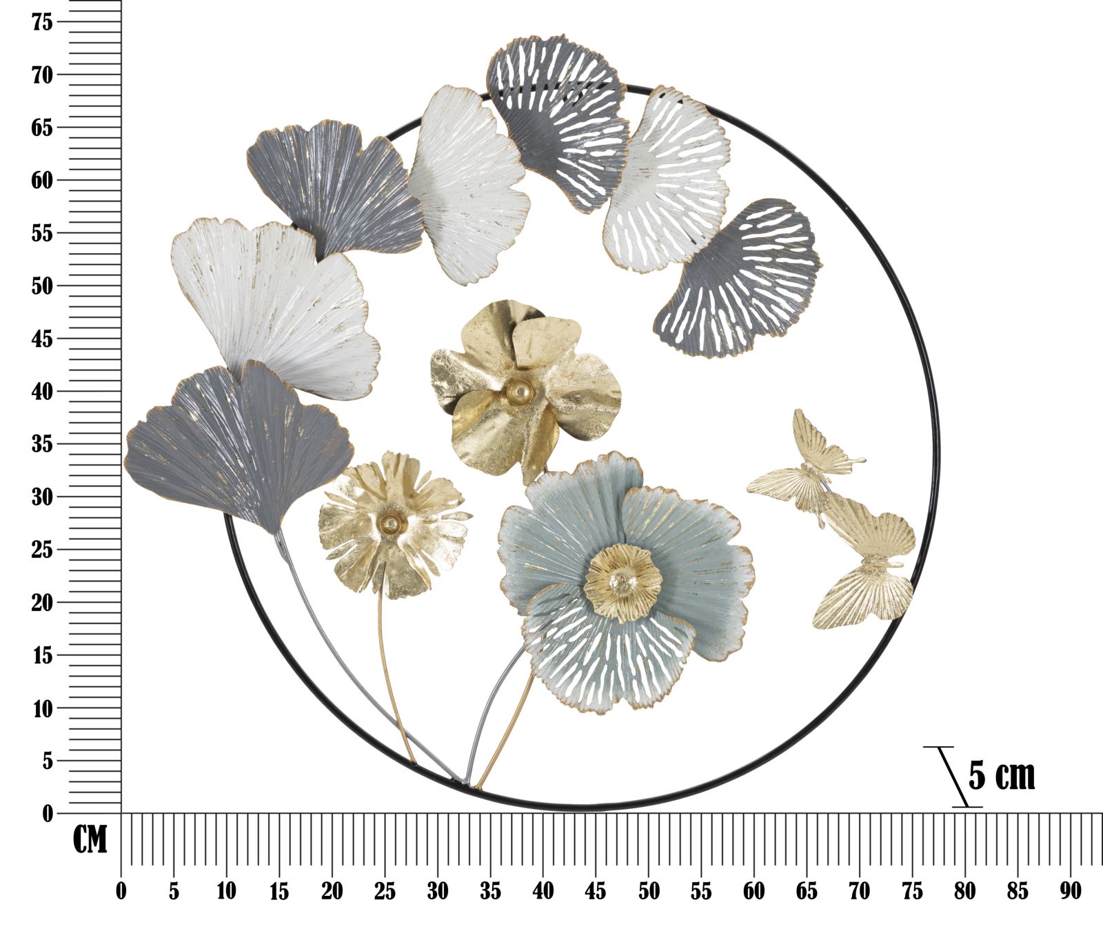 Falra Szállítható Vas Panel Körös 78,5x5x74 cm