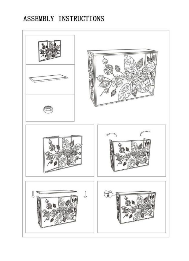 Konzol Glam Sötét 111,8x41,9x80 cm Konzol Glam Sötét 111,8x41,9x80 cm