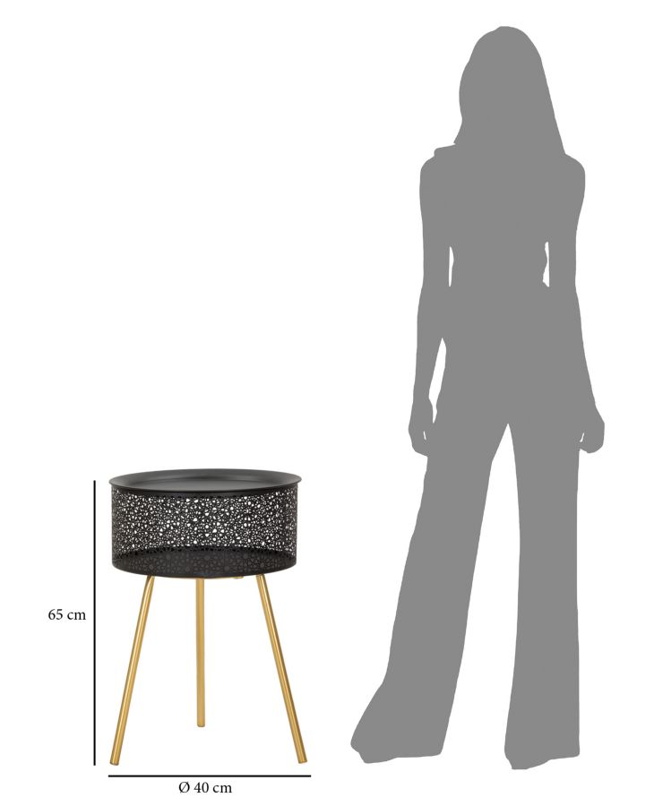 Asztal Blacky Ø 40x65 cm Asztal Blacky Ø 40x65 cm