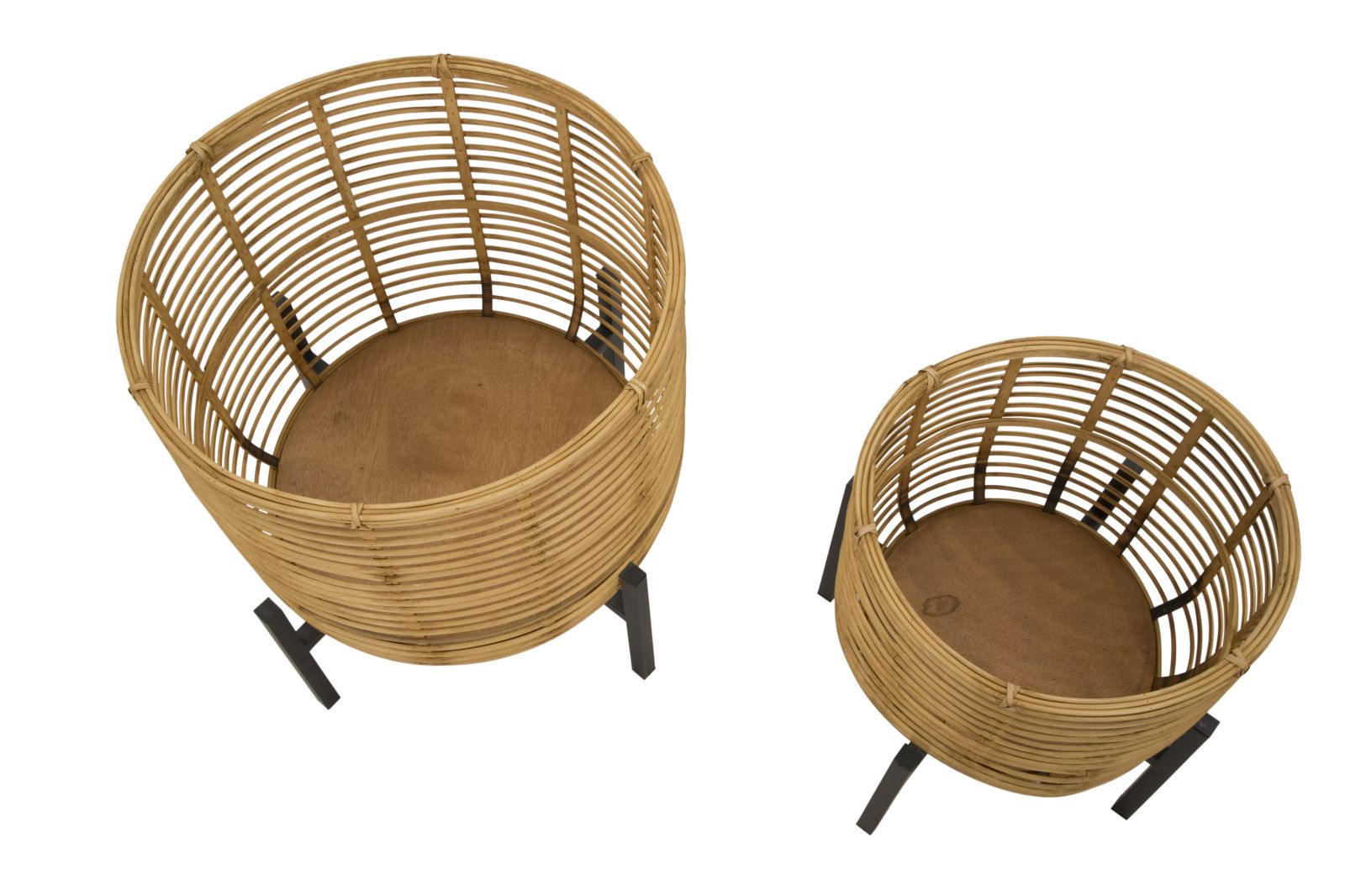 Rattan Vázatartó Szett 2 db Ø 41x47-33x39 cm Rattan Vázatartó Szett 2 Db Ø 41x47-33x39 cm