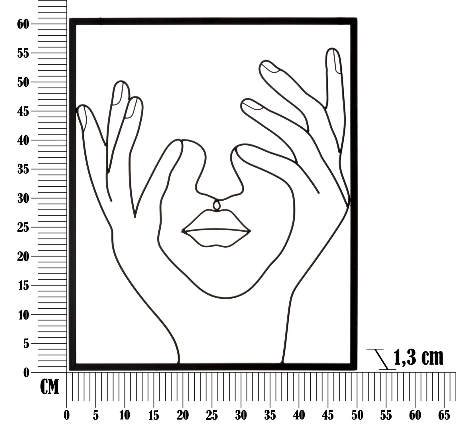 Faldekoráció Simply Face 50,5x1,3x61 cm Faldekoráció Simply Face 50,5x1,3x61 cm