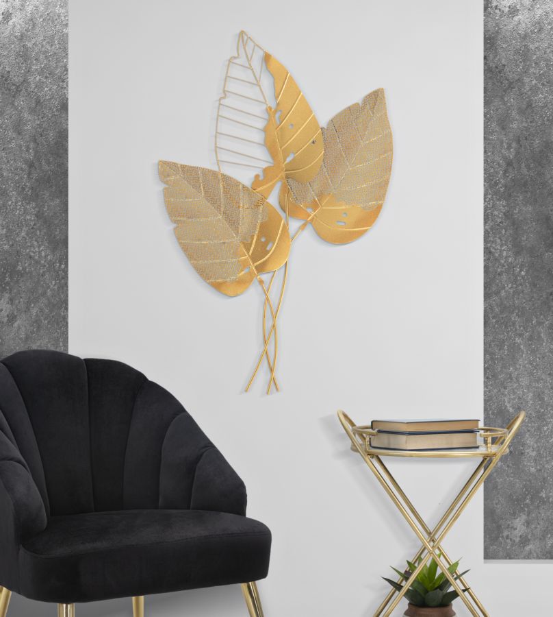 Falidísz Őszi Levél arany 53x4x84,5 cm Falidísz Őszi Levél arany 53x4x84,5 cm