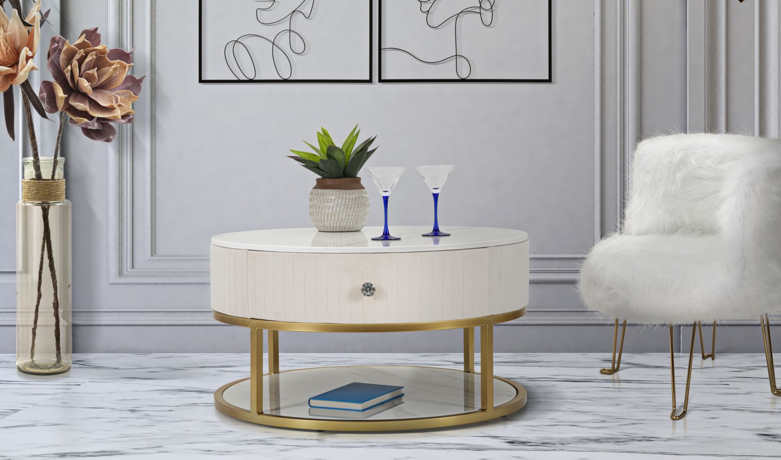 Montpellier Krema Kávéasztal Ø 75x36 cm Montpellier Krema Kávéasztal Ø 75x36 cm