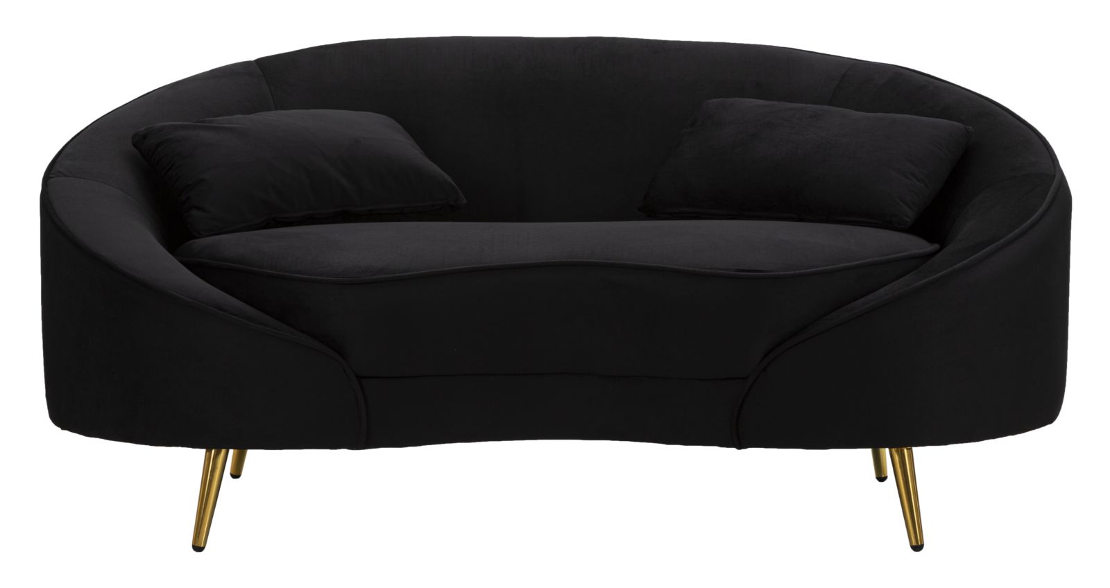 Oslo 2 Üléses Kanapé Párnával, Fekete 148x84x68 cm Oslo 2 Üléses Kanapé Párnával, Fekete 148x84x68 cm