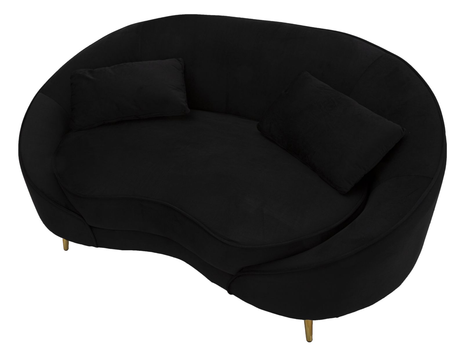 Oslo 2 Üléses Kanapé Párnával, Fekete 148x84x68 cm Oslo 2 Üléses Kanapé Párnával, Fekete 148x84x68 cm