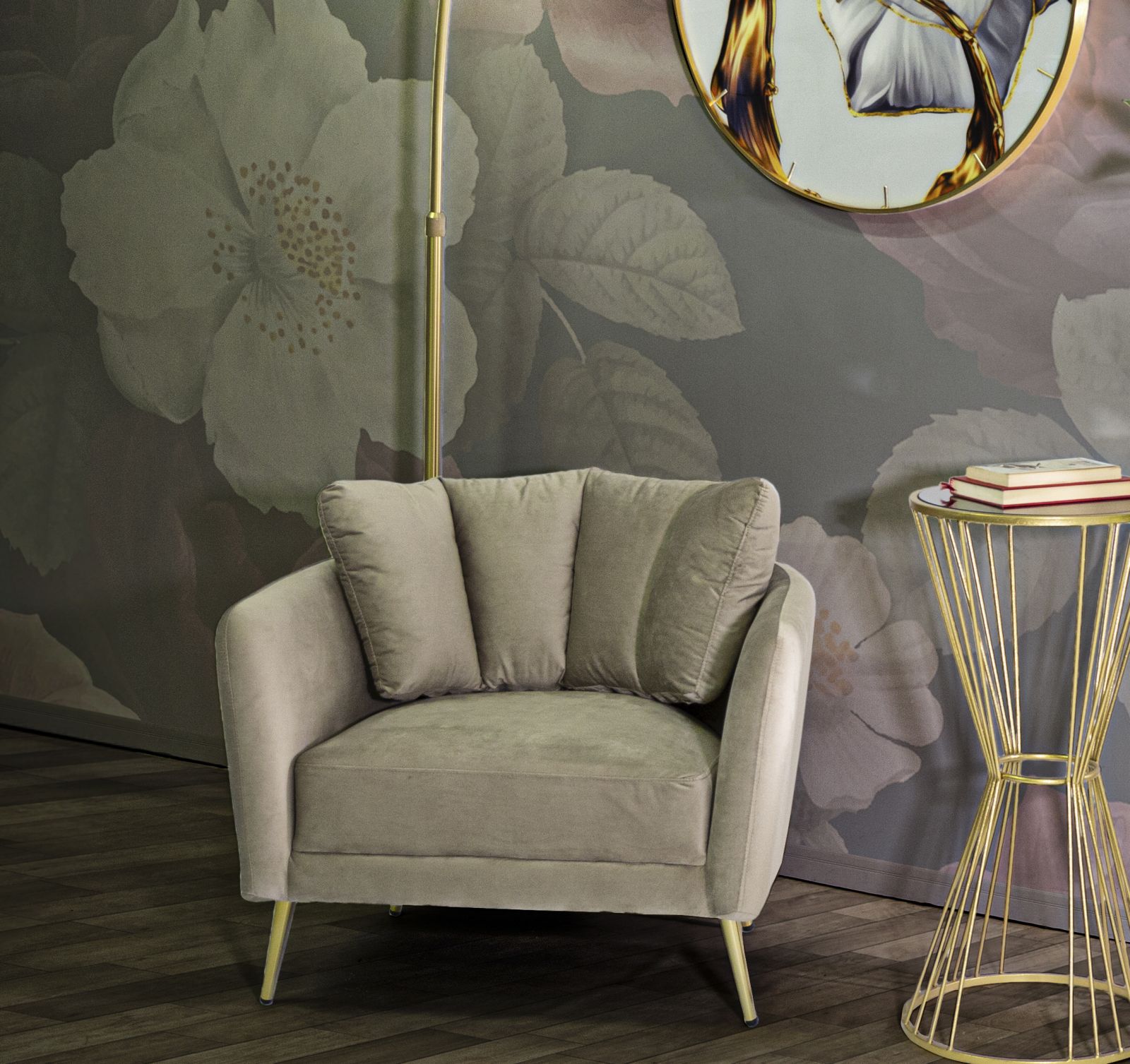 Kiev Szövetfedeles Fotel 88x77x74 cm