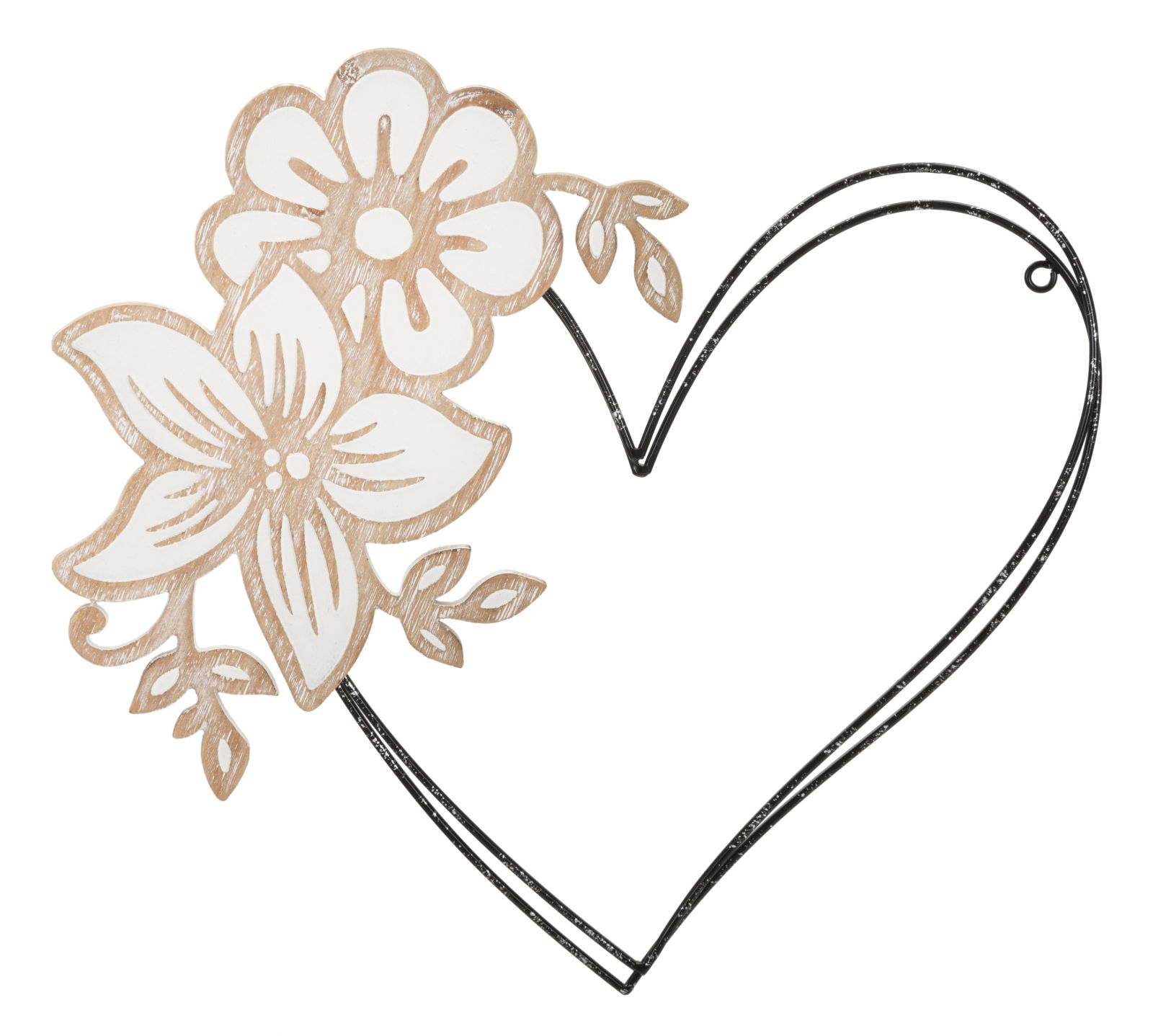 Vas/Fa Falpanel Szív 50x2x45 Min 2 cm Vas/Fa Falpanel Szív 50x2x45 Min 2 cm