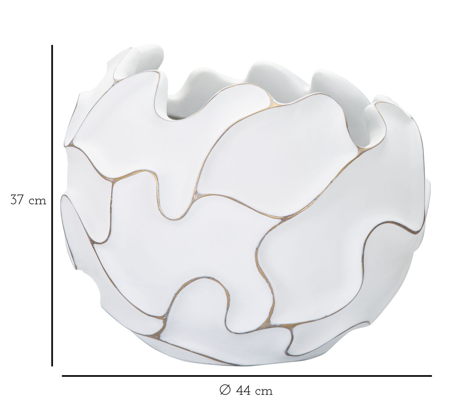 Gaspeau Poli-Műgyanta Vonalak Ø 44x37 cm Gaspeau Poli-Műgyanta Vonalak Ø 44x37 cm