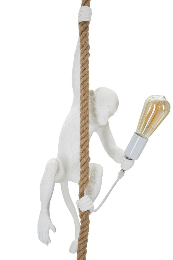 Mennyeről Lámpa Monkey Fehér Ø 27x32x60 cm Mennyeről Lámpa Monkey Fehér Ø 27x32x60 cm