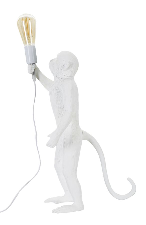 Asztali Lámpa Monkey Fehér Ø 26x34x55 cm Asztali Lámpa Monkey Fehér Ø 26x34x55 cm