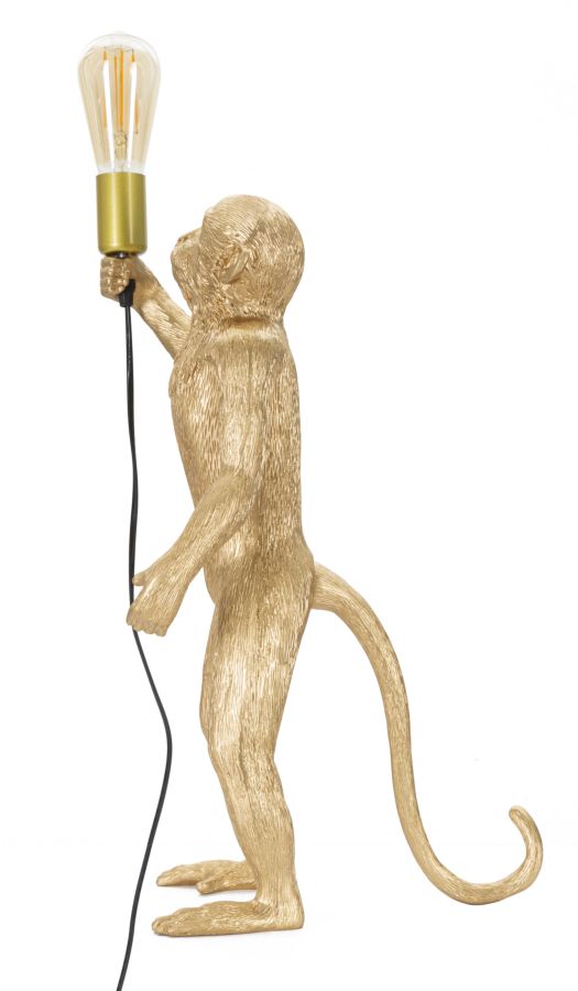 Asztali Lámpa Monkey arany Ø 26x34x55 cm Asztali Lámpa Monkey arany Ø 26x34x55 cm