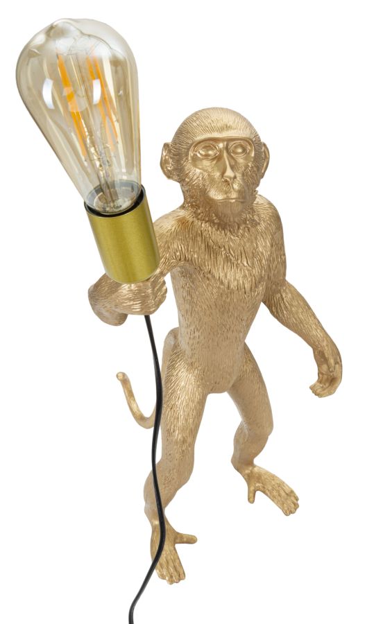 Asztali Lámpa Monkey arany Ø 26x34x55 cm Asztali Lámpa Monkey arany Ø 26x34x55 cm