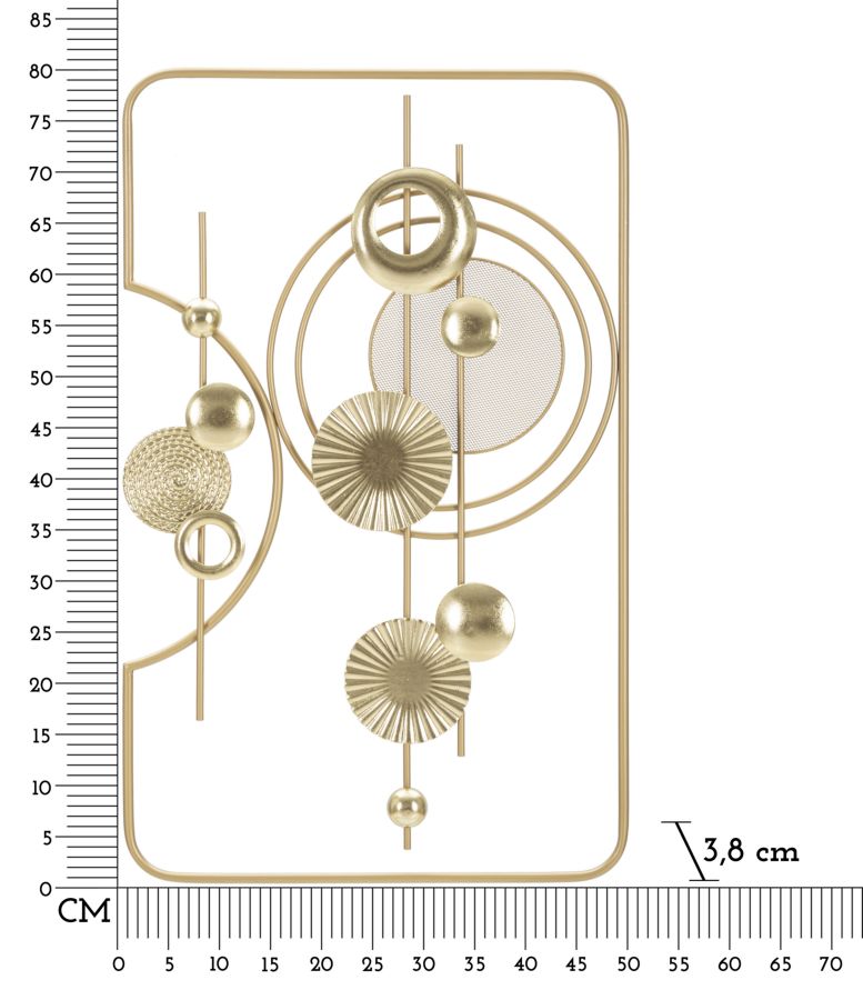 Vas Fali Panel aranyy 49,5x3,8x80 cm Vas Fali Panel aranyy 49,5x3,8x80 cm