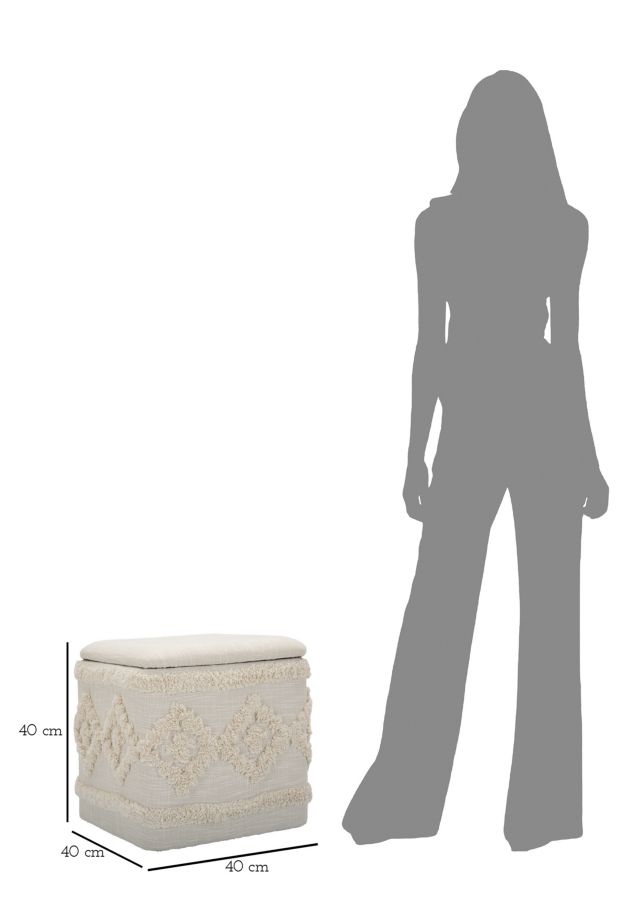 Tárolós szék Damasco Négyzet 40x40x40 cm