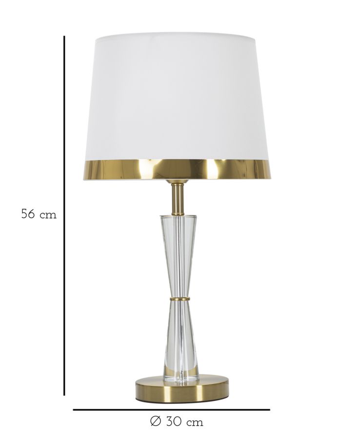 Asztali Lámpa Cristal Ø 30x56 cm Asztali Lámpa Cristal Ø 30x56 cm