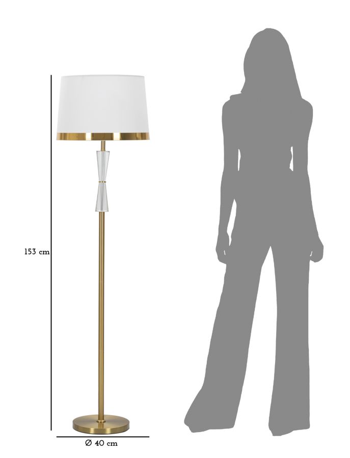 Álló Lámpa Cristal Ø 40x153 cm Álló Lámpa Cristal Ø 40x153 cm