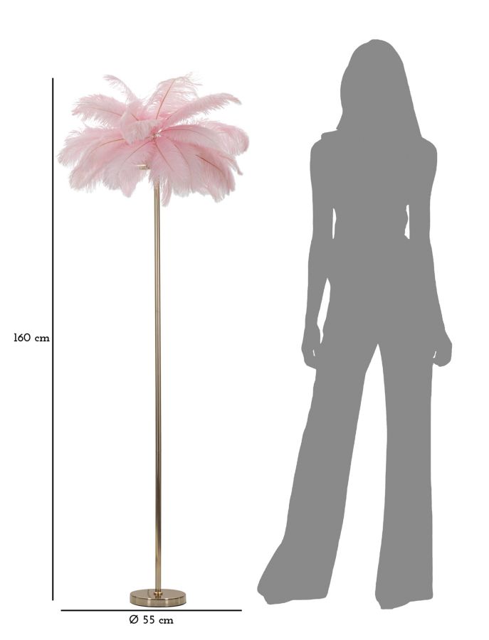 Állólámpa Palm Pink Ø 55x160 cm Állólámpa Palm Pink Ø 55x160 cm