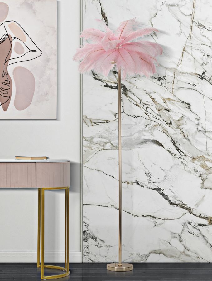 Állólámpa Palm Pink Ø 55x160 cm Állólámpa Palm Pink Ø 55x160 cm