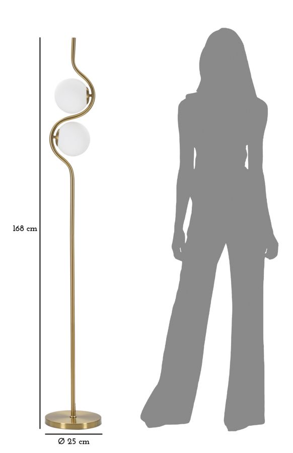 Álló Lámpa Glamy S 2 Lámpával Ø 25x168 cm Álló Lámpa Glamy S 2 Lámpával Ø 25x168 cm