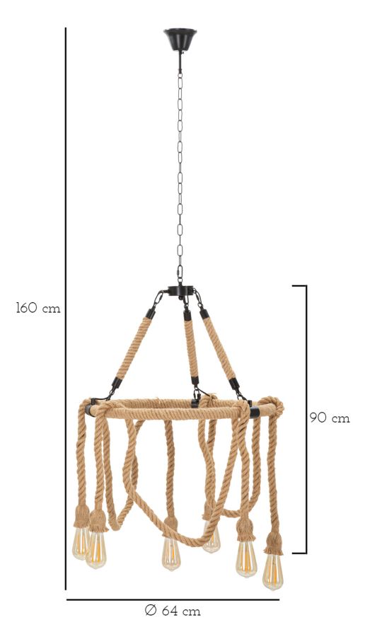 Mennyeről Lámpa Kör Ø 64x90 cm Mennyeről Lámpa Kör Ø 64x90 cm