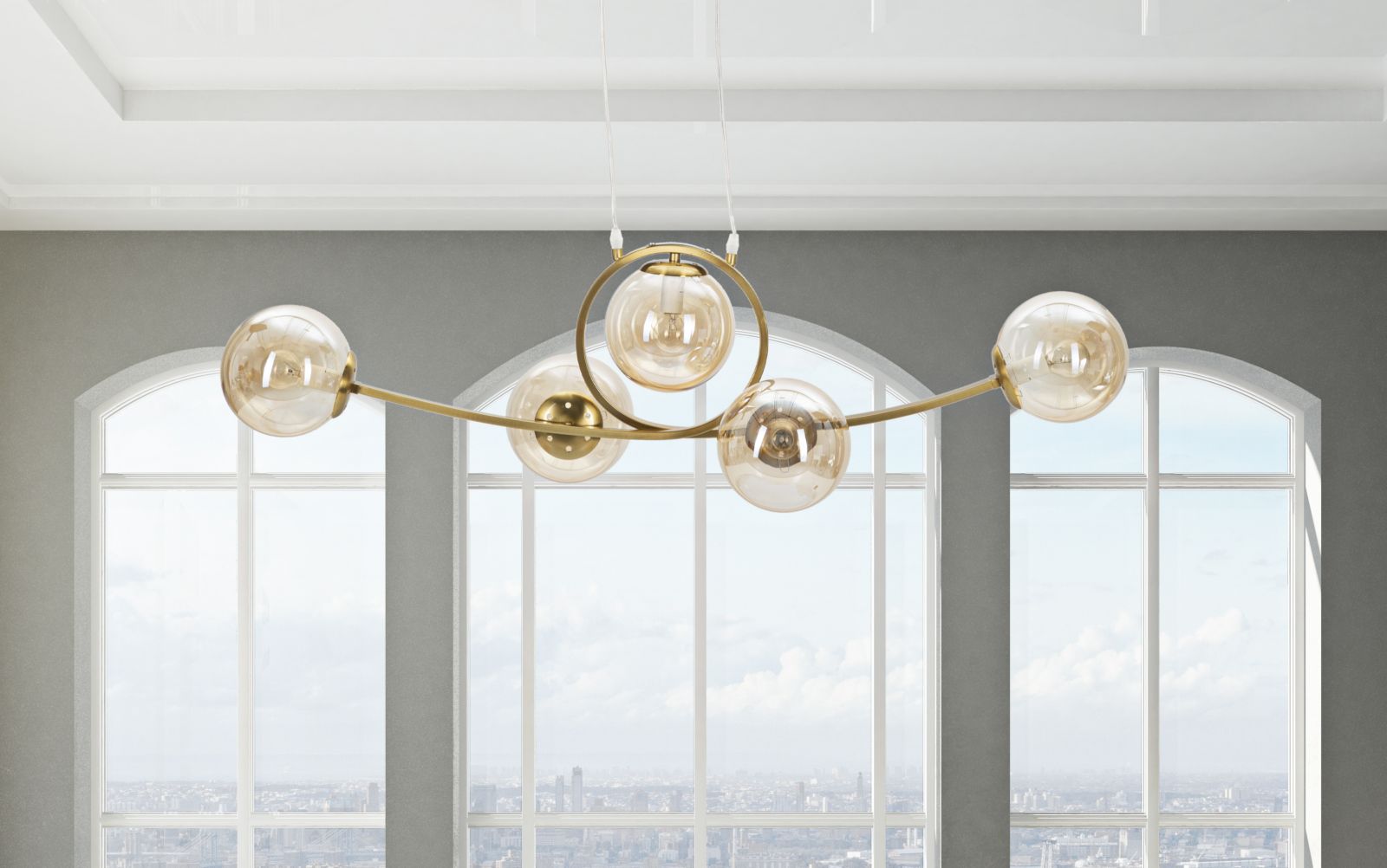 Mennyezeti Lámpa Japan 5 Lámpával 100x33x30 cm