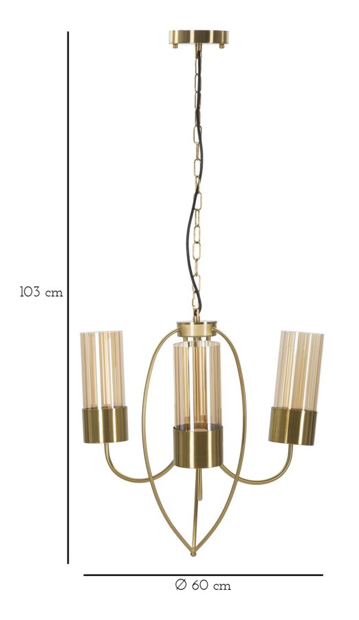 Versailles Mennyezeti Lámpa 3 Fényforrással, Ø 60x103 cm Versailles Mennyezeti Lámpa 3 Fényforrással, Ø 60x103 cm