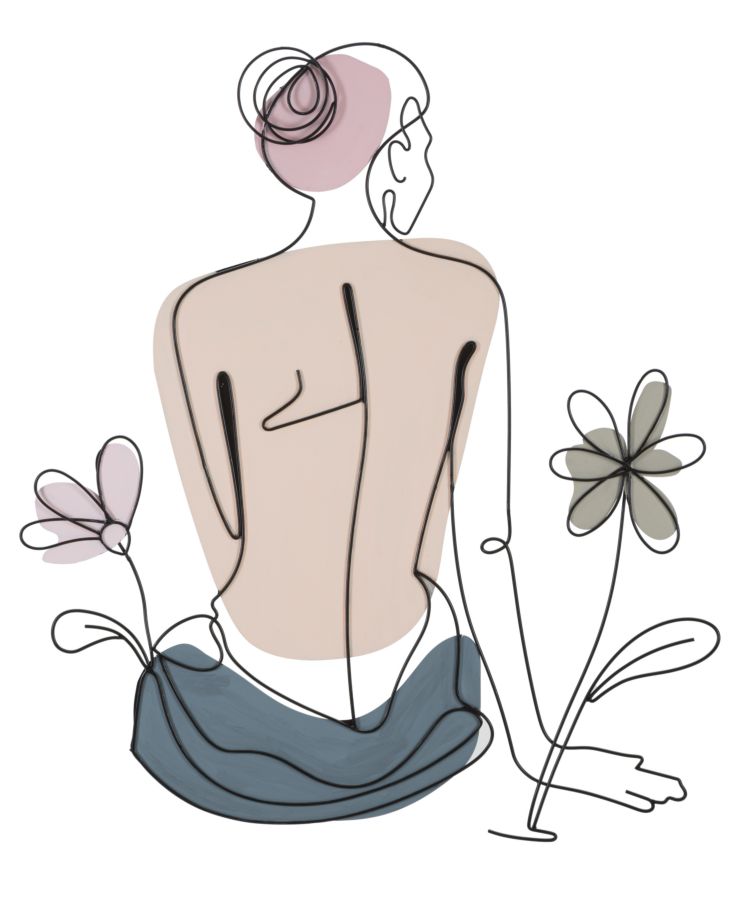 Falpanel Lady Virággal 80x1,3x90 cm