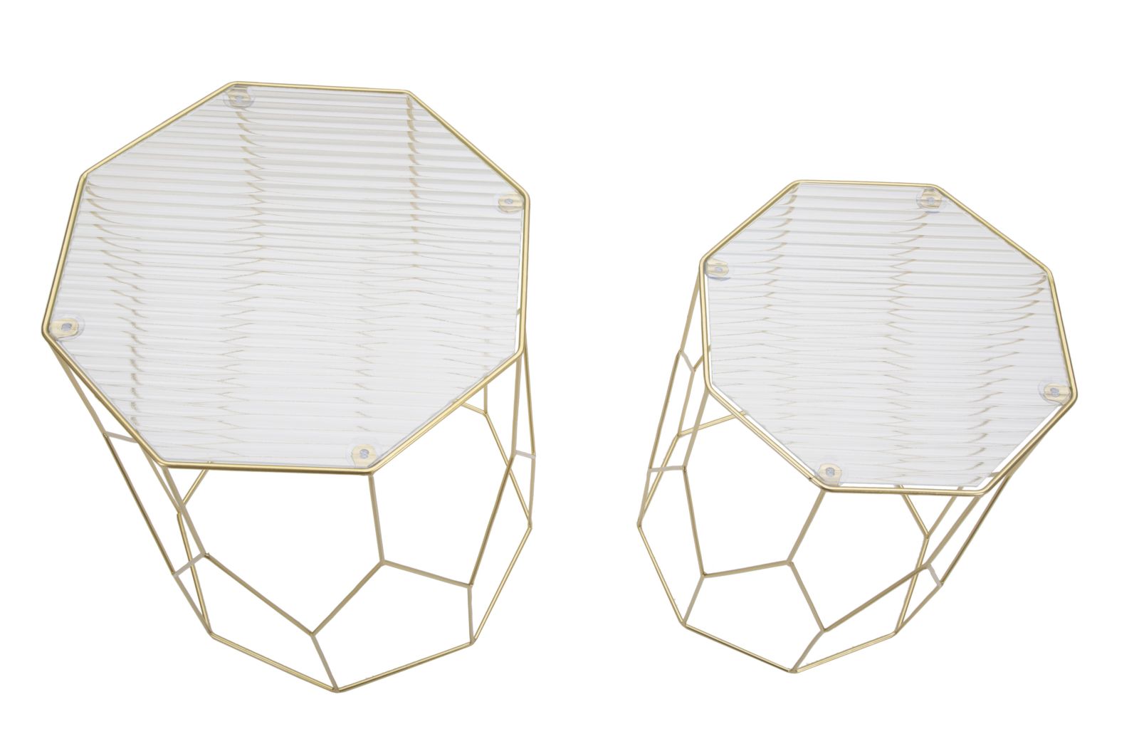 Asztal Új Üveg Szett 2 db A Ø 37x47-31x42 cm Asztal Új Üveg Szett 2 db A Ø 37x47-31x42 cm