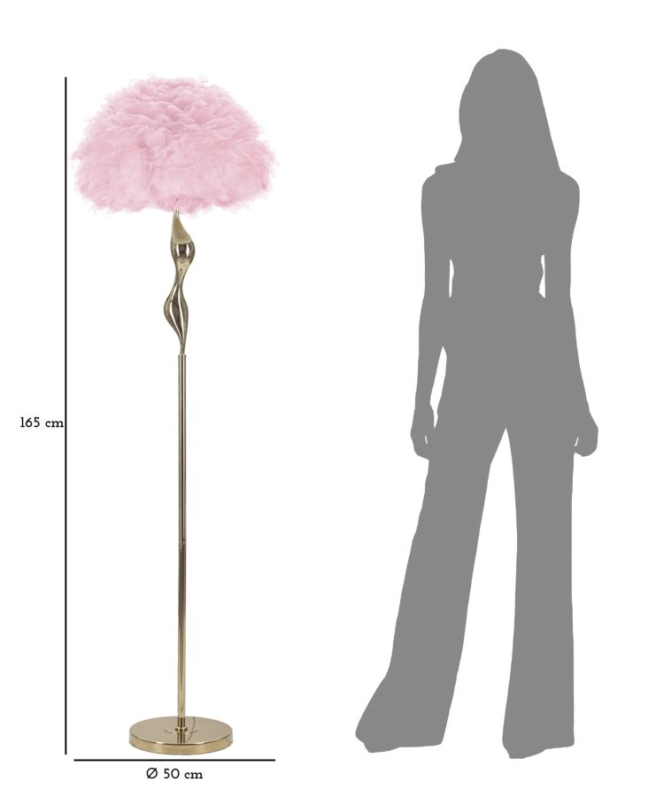 Állólámpa Slim Pink Ø 50x165 cm Állólámpa Slim Pink Ø 50x165 cm