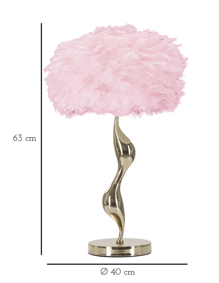 Asztali Lámpa Slim Pink Ø 40x63 cm Asztali Lámpa Slim Pink Ø 40x63 cm