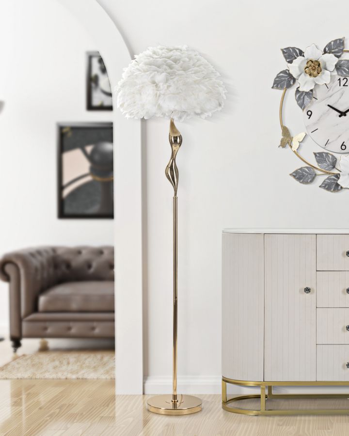 Álló Lámpa Slim Fehér Ø 50x165 cm Álló Lámpa Slim Fehér Ø 50x165 cm