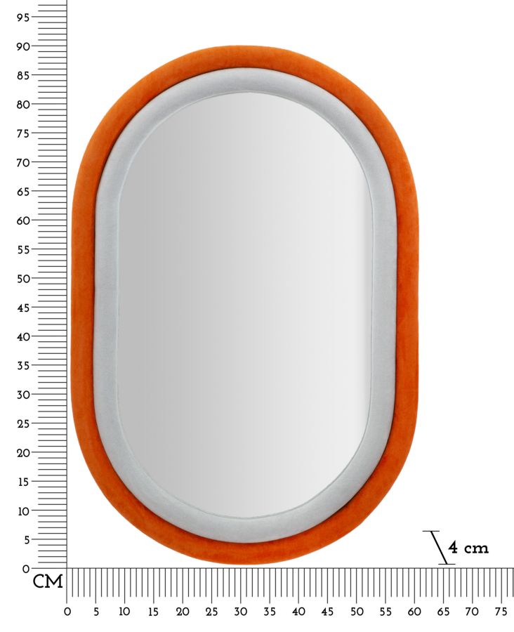 Falitükör Antony Oranzs/Mix bársony 60x4x90 cm Falitükör Antony Oranzs/Mix bársony 60x4x90 cm