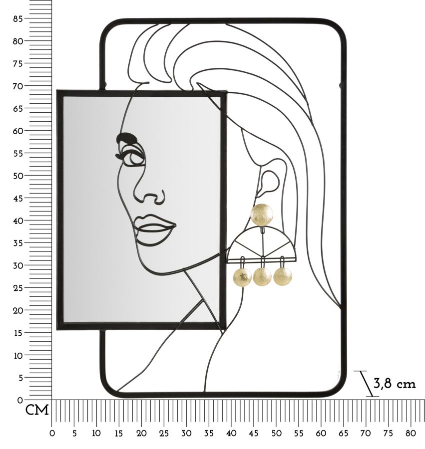 Falitükör Eleonor 64,8x3,8x85 cm Falitükör Eleonor 64,8x3,8x85 cm