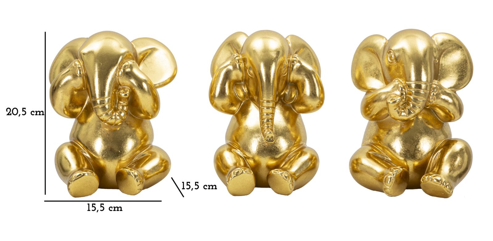 Elefant Szett 3 Db Ø 15,5x20,5 cm Elefant Szett 3 Db Ø 15,5x20,5 cm