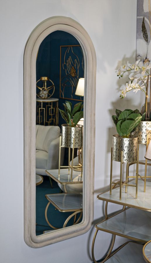 Falitükör Cloe Krém bársony 60x4x160 cm Falitükör Cloe Krém bársony 60x4x160 cm