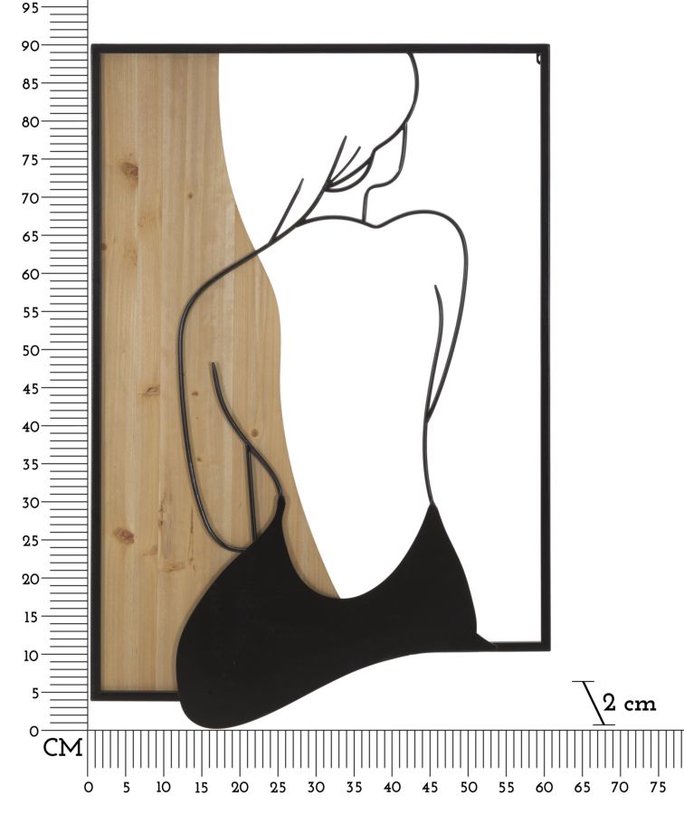 Falpanel Beauty Vas És Fa 60x2x90 cm