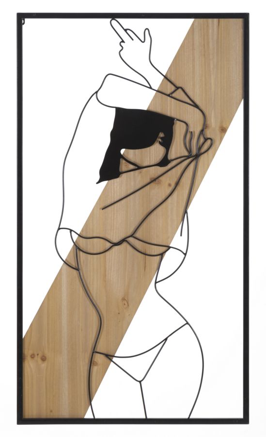 Falpanel Csík -A- Vas És Fa 50x2x90 cm