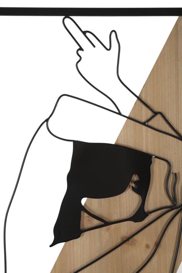 Falpanel Csík -A- Vas És Fa 50x2x90 cm