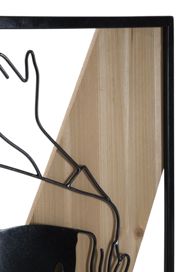 Falpanel Csík -A- Vas És Fa 50x2x90 cm